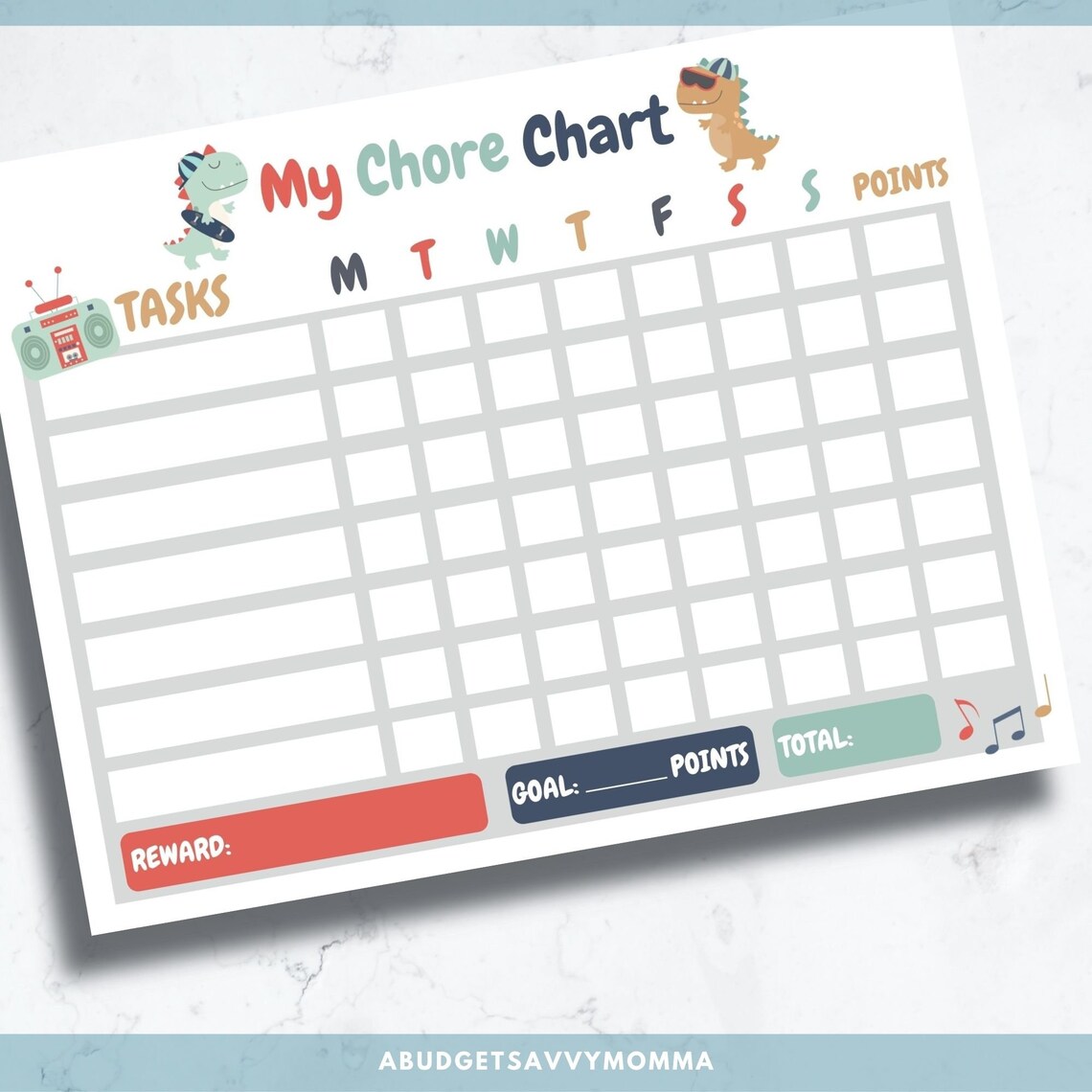 Kids Chore Chart | Chore Chart for Kids | Weekly Chore Chart | Weekly ...