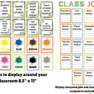 Teacher Classroom Decor Bundle Printable, Classroom Decorations Bundle, Educational Wall Art, Preschool & Kindergarten Classroom Decor image 5