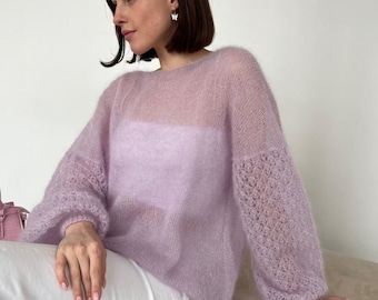 Pullover aus Superkidmohair und Seide