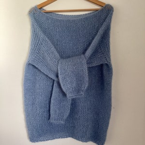 Oversized sweater in mohair, merino, silk image 8