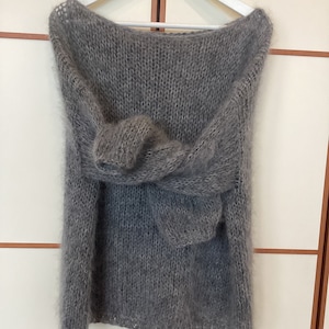 Oversized sweater in mohair, merino, silk image 6