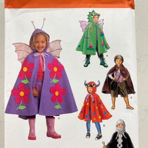 Simplicity Costume Sewing Pattern 1769 Childs Cape Butterfly Dino Pirate 3-8 New Uncut 2011