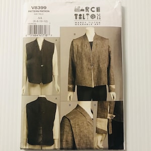 Vogue V8399 Marcy Tilton Vest & Jacket Wearable Art Sewing Pattern 16-12 Uncut 2007