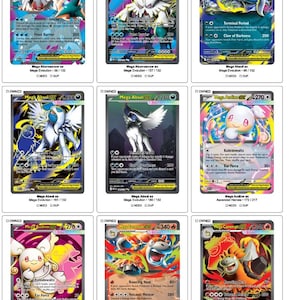 Mega Evolved Ex Pokémon Master Set List (EN/JAP) Bildutgåva