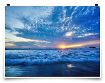 Nosara Sunset Beach Print, Costa Rica Coastal Wall Art