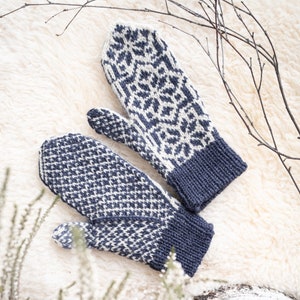 Lumi Mittens Knitting Pattern // Fair Isle Pattern // Nordic Knitting Pattern // Selbu Mittens Pattern // Scandinavian Mittens