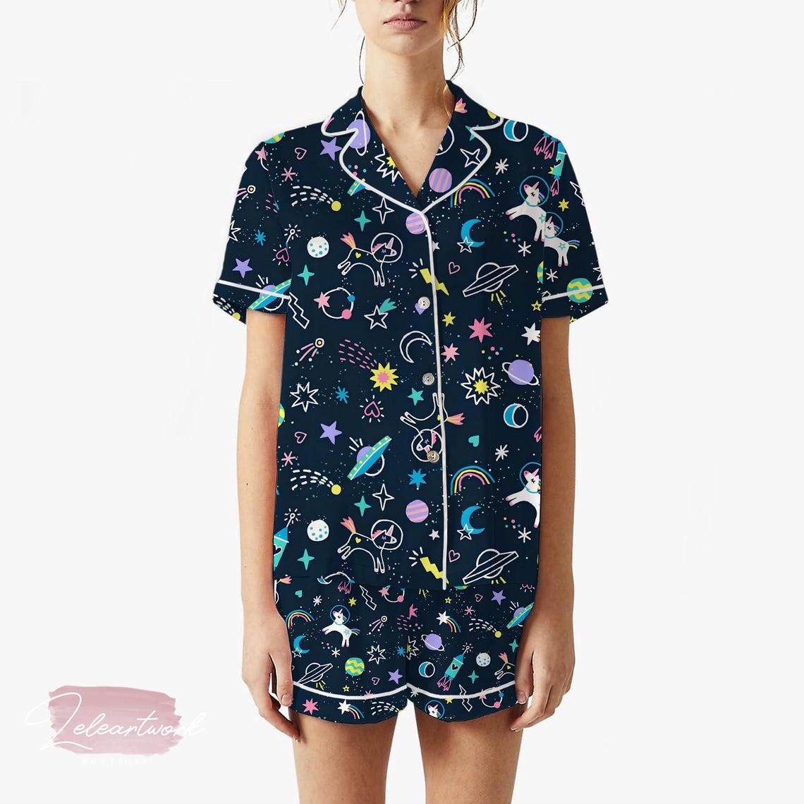 Space Magic Set – Cute Cosmic Pajama Shorts | Galaxy Astronaut ...