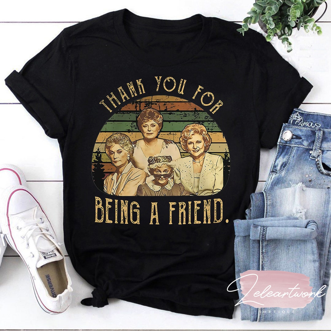 The Golden Girls Thank You for Being A Friend 80s Vintage Sunset T