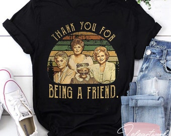 The Golden Girls Thank You For Being A Friend 80s Vintage Sunset T-Shirt, Stay Golden Shirt, The Golden Girls Shirt