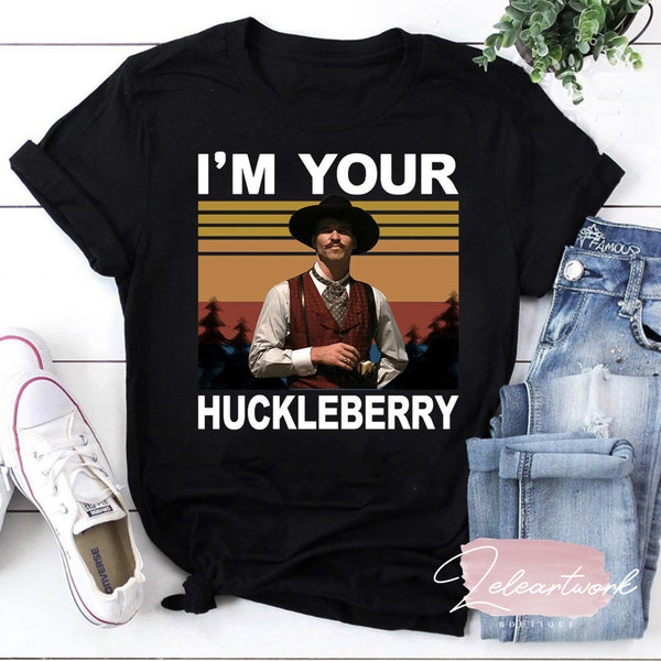 Cool Doc Holliday I'm Your Huckleberry Sunset Vintage T-Shirt, Doc Holiday Shirt, Cowboy Shirt, Tombstone Shirt, Western Cowboy Shirt