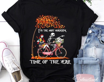 C'est la période la plus merveilleuse de l'année T-shirt vintage Halloween, chemise Jack Skellington, chemise Jack and Sally, chemise Halloween