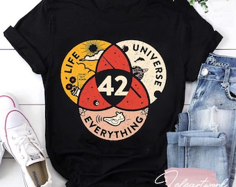 42 The Answer To Life The Universe And Everything Vintage T-Shirt, Funny Science Shirt, Life Universe Shirt