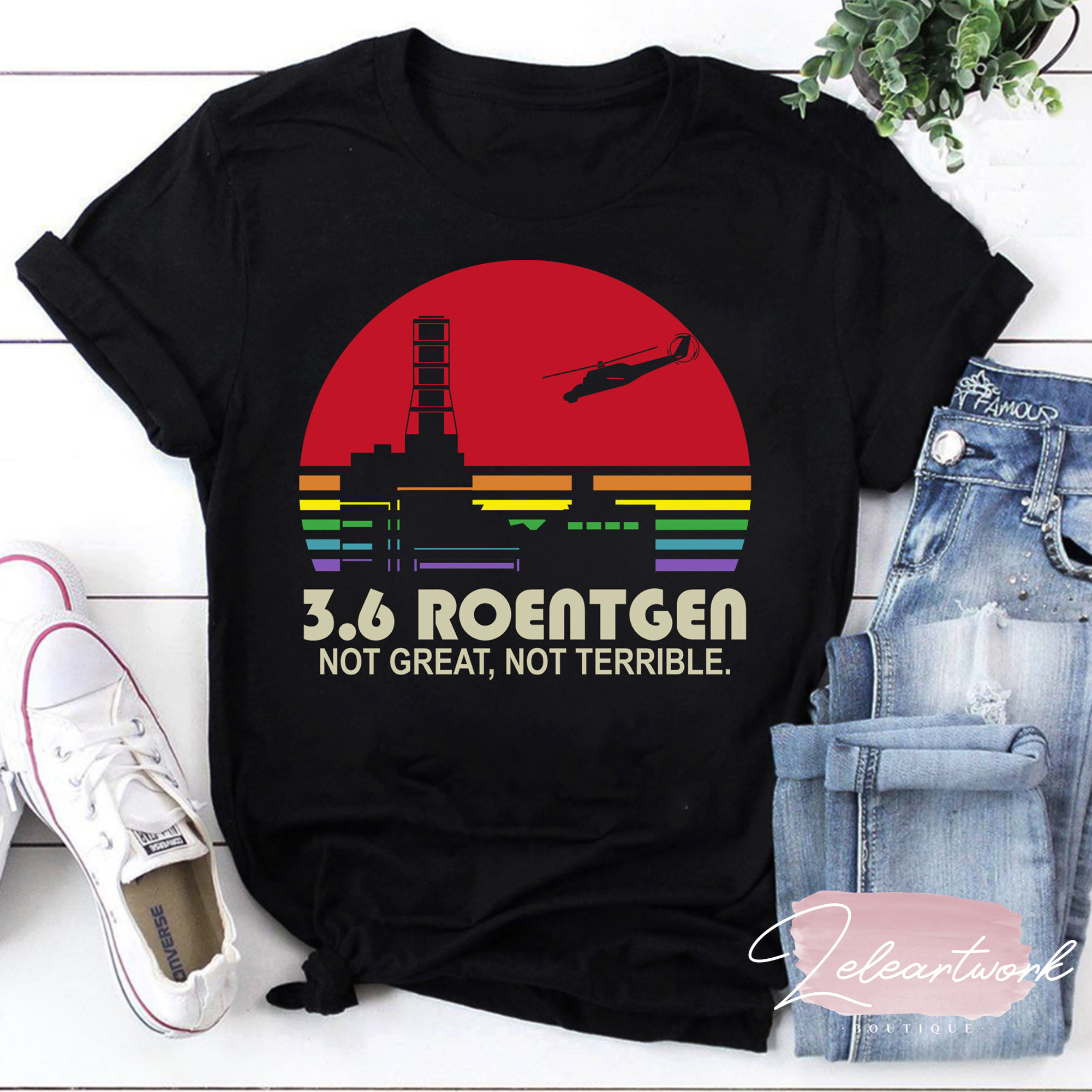 3.6 Roentgen Not Great Not Terrible Vintage T-shirt, Chernobyl