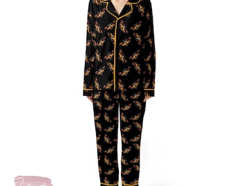 Silence of the Lambs Moth Pajama Set – Death’s Head Moth Short Sleeve Sleepwear, Dark Gothic Loungewear Gift for Horror Fans