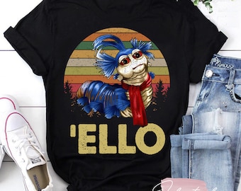 Ello Worm Labyrinth Vintage T-Shirt, Labyrinth Shirt, Funny Ello Worm Shirt, Labyrinth Ello Worm Shirt