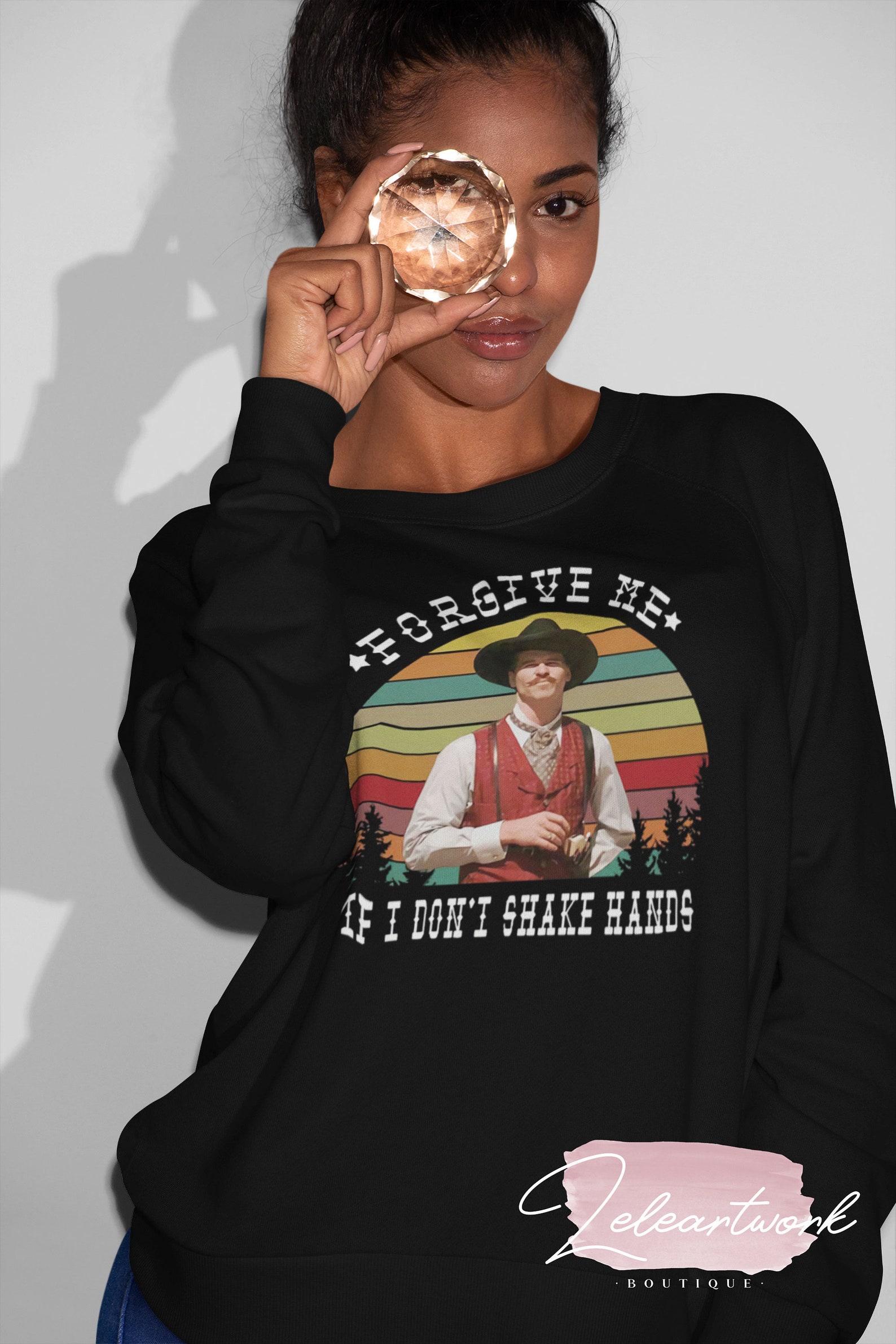 Doc Holliday Tombstone Forgive Me If I Don't Shake Hands Vintage T ...