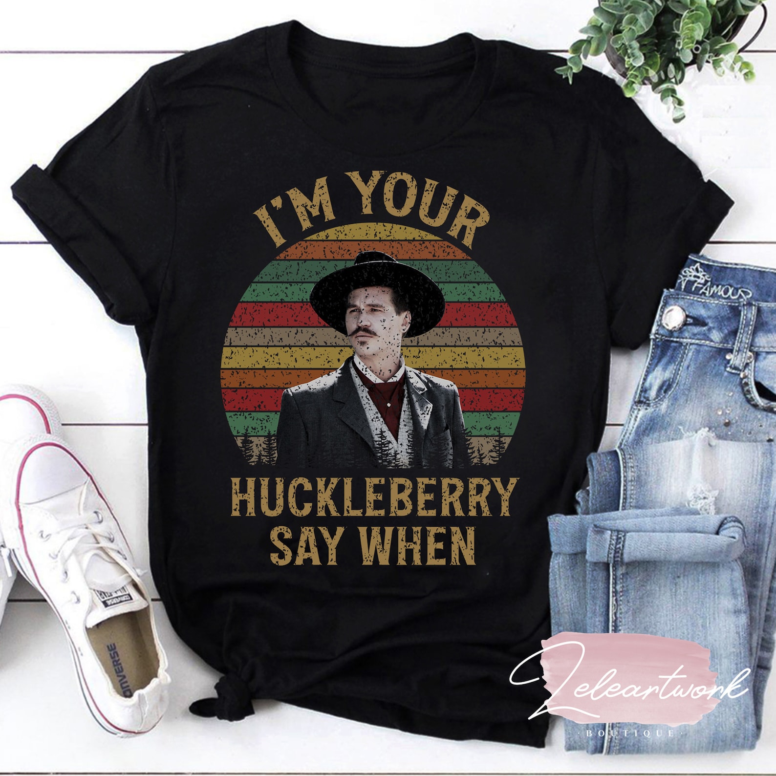 Doc Holliday I’m Your Huckleberry Say When T-shirt, Doc Holiday Shirt ...