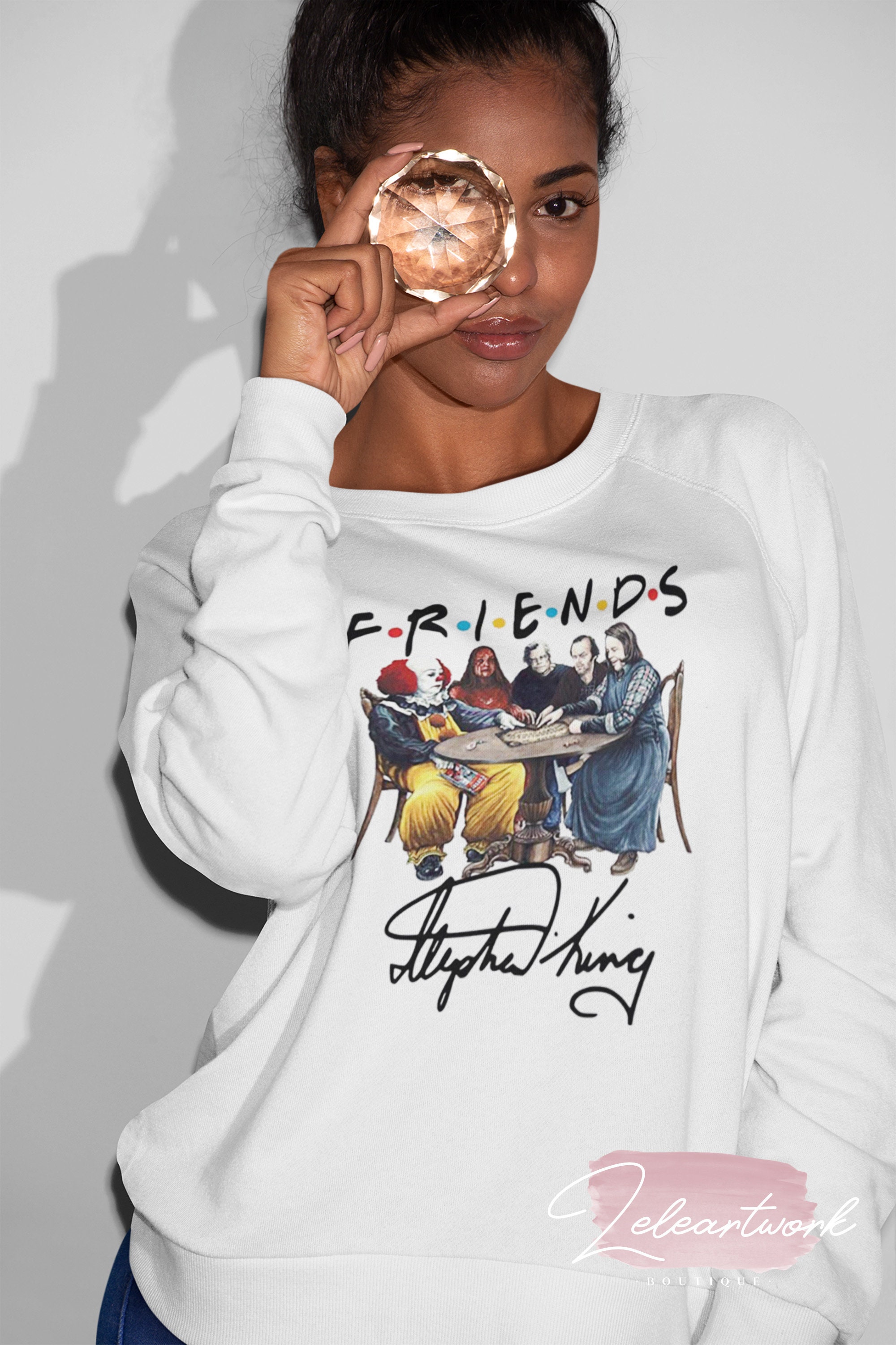 Women's T-Shirts [Out of Print] Stephen King / The Shining Womens Ringer Tee (Vintage White) The Shining women's t-shirt — Out of Print