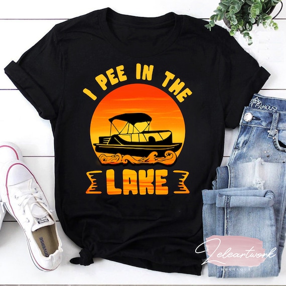Vintage Pontoon Silhouette Sunset Shirt Funny Boating Gift Vintage Pontoon Silhouette Sunset Shirt Funny Boating Gift