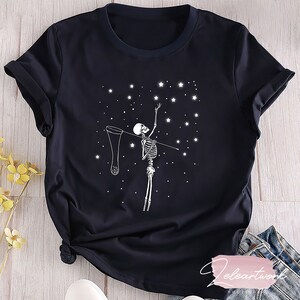 Star And Skull Skeleton T-Shirt, Skeleton Shirt, Skeletons Happy Halloween Shirt, Halloween Shirt