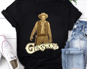 Koszulka Gunsmoke James Arnes Anime Cowboy, koszulka Gunsmoke, koszulka Gunsmoke Movies, koszulka Cowboy