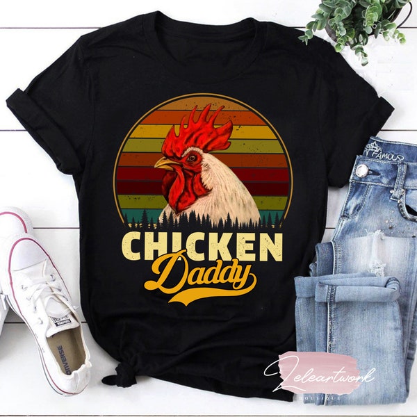 Chicken Daddy T-Shirt, Funny Farmer Dad Shirt, Chicken Shirt, Dad Shirt, Father's Day Gift, Gift For Dad
