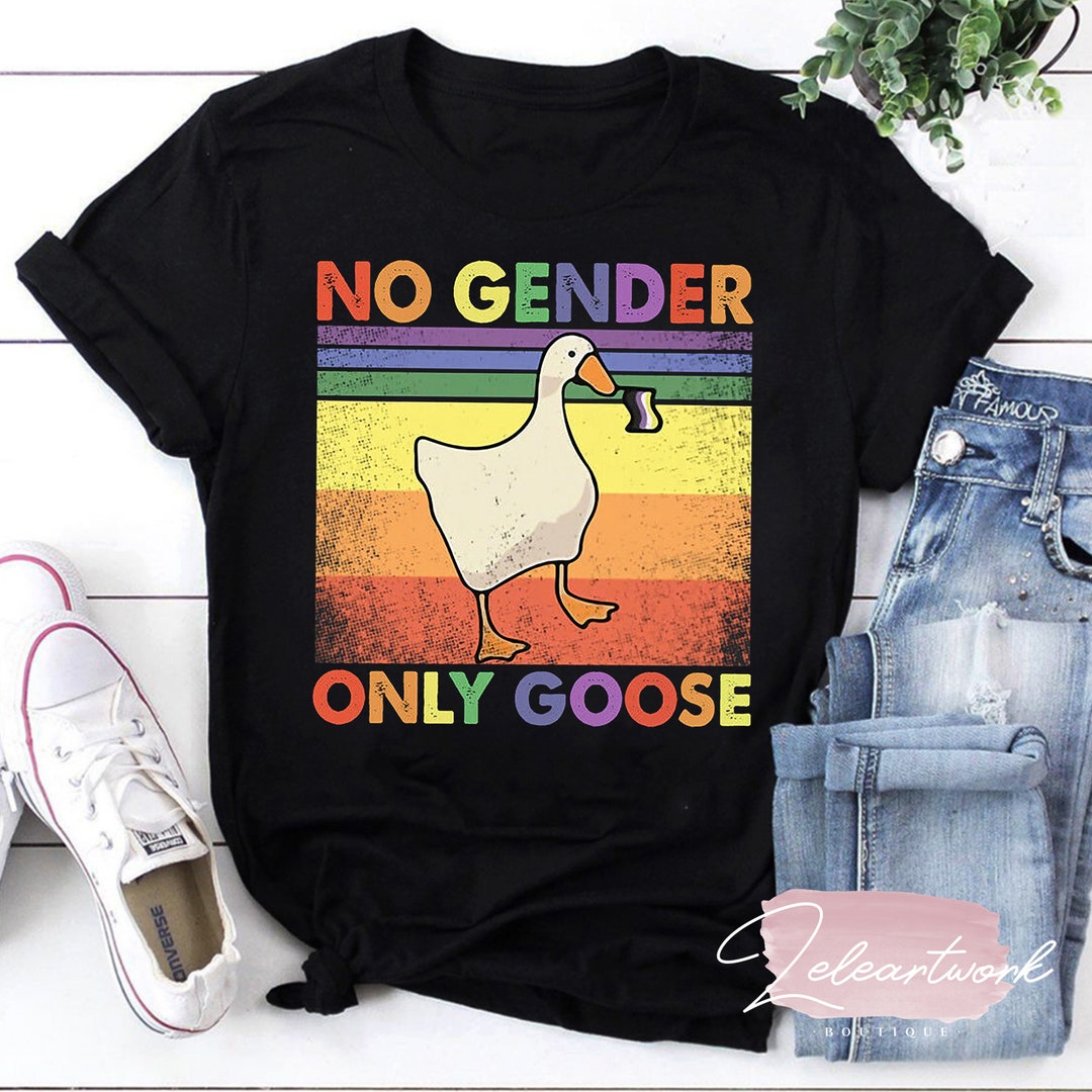 Duck LGBT Pride No Gender Only Goose Funny Gift T-shirt, Duck Shirt ...
