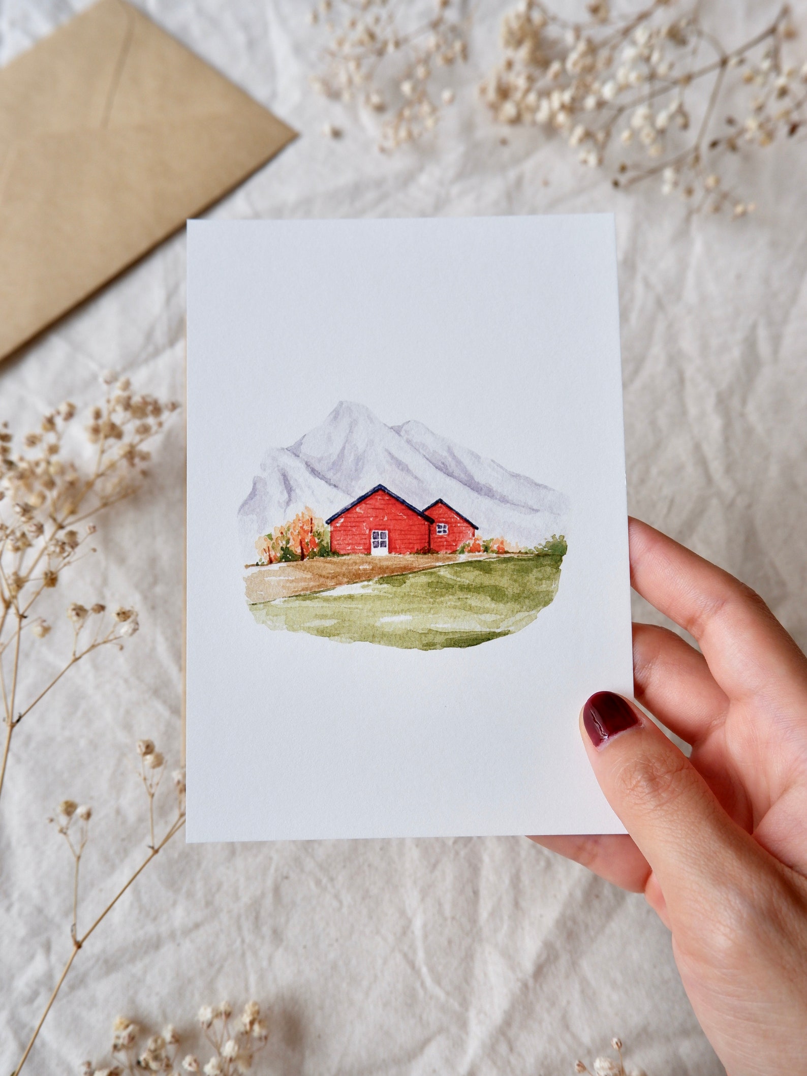 Postcards Watercolor Postcards House Postcards Etsy