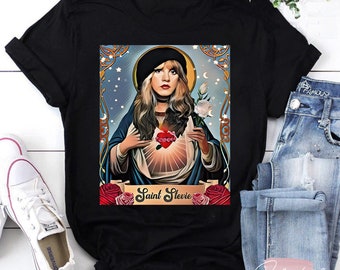 Saint Stevie Stevie Nicks Legend Rock T-Shirt, Stevie Nicks Shirt, Fleetwood Mac Shirt, Rock Band Shirt, Musician Gift