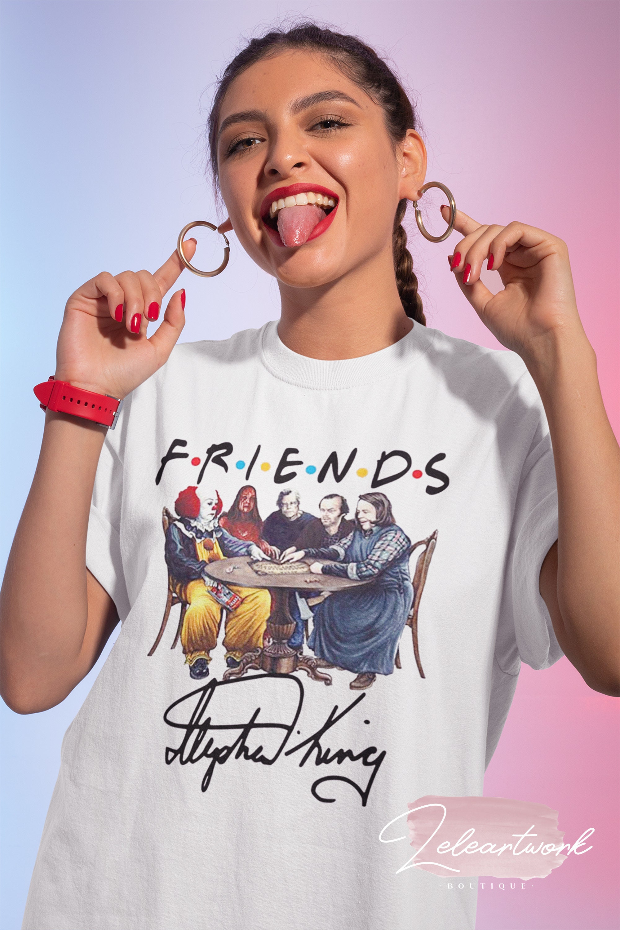 Women's T-Shirts [Out of Print] Stephen King / It Womens Relaxed Fit Tee (Black) IT unisex t-shirt — Out of Print