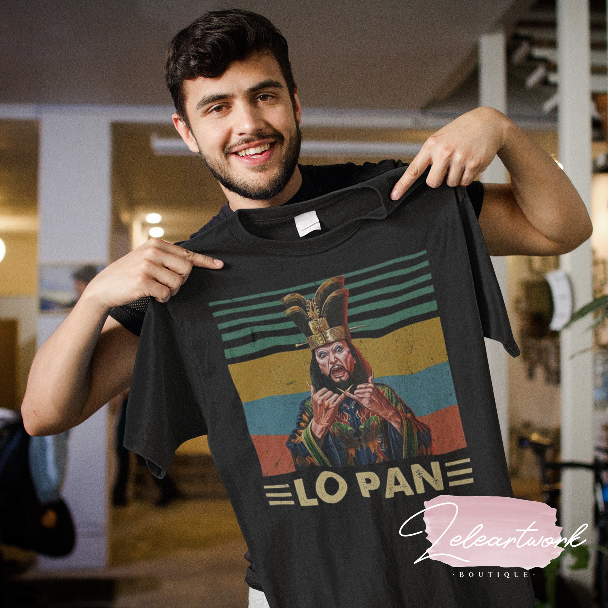 T-shirt Big Trouble In Little China David Lo Pan - Gildan 5000 - Unisexe - Neuf Avec étiquettes