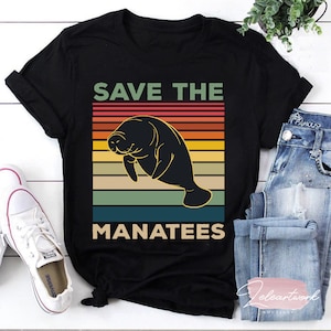 Save The Manatees T-Shirt, Manatee Shirt, Manatee Lover Shirt, Save The Ocean Shirt, Animal Lover Shirt