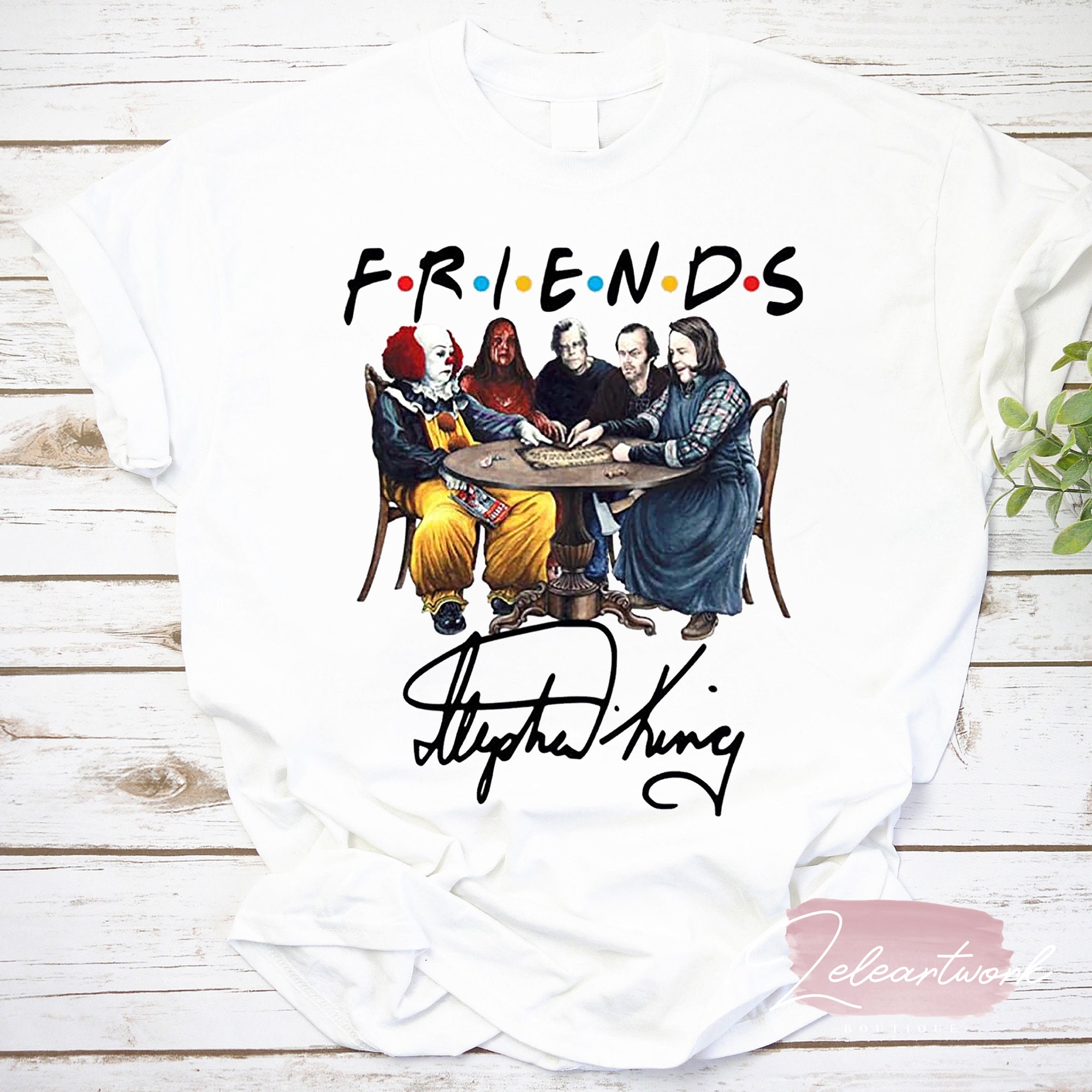 Stephen King Horror Characters Friends Signature T shirt Stephen King Shirt Funny Halloween Horror Movies Character Shirt Halloween Shirt Etsy