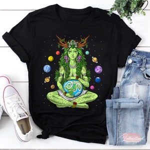 Gaia Greek Goddess Pagan Earth Day T-Shirt Mother Earth Hippie Nature Shirt, Gift For You And Your Family