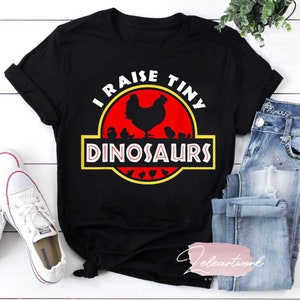 I Raise Tiny Dinosaurs Tee Funny Chicken Lover Farmer Gift Vintage T-Shirt, Chicken Shirt, Farmer Lover Shirt