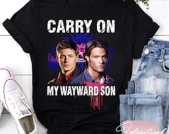 Carry On My Wayward Son Supernatural Dean Winchester And Sam Winchester T-Shirt, Supernatural Winchesters Shirt, Winchester Brothers Shirt