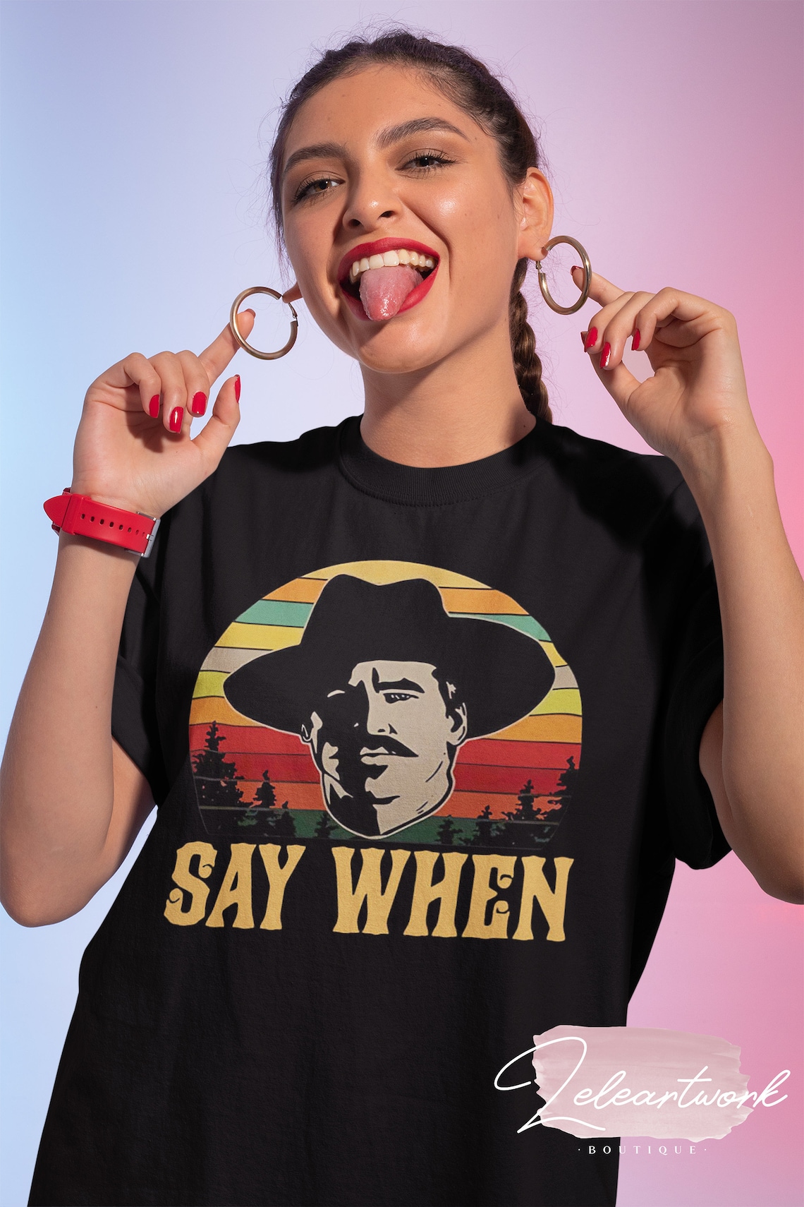 Tombstone Doc Holliday Say When Retro Vintage T-shirt, Doc Holiday ...