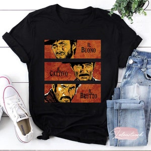 The Good The Bad And The Ugly Clint Eastwood Movie T-Shirt, Clint Eastwood Shirt, Cowboy Shirt, Western Cowboy Shirt