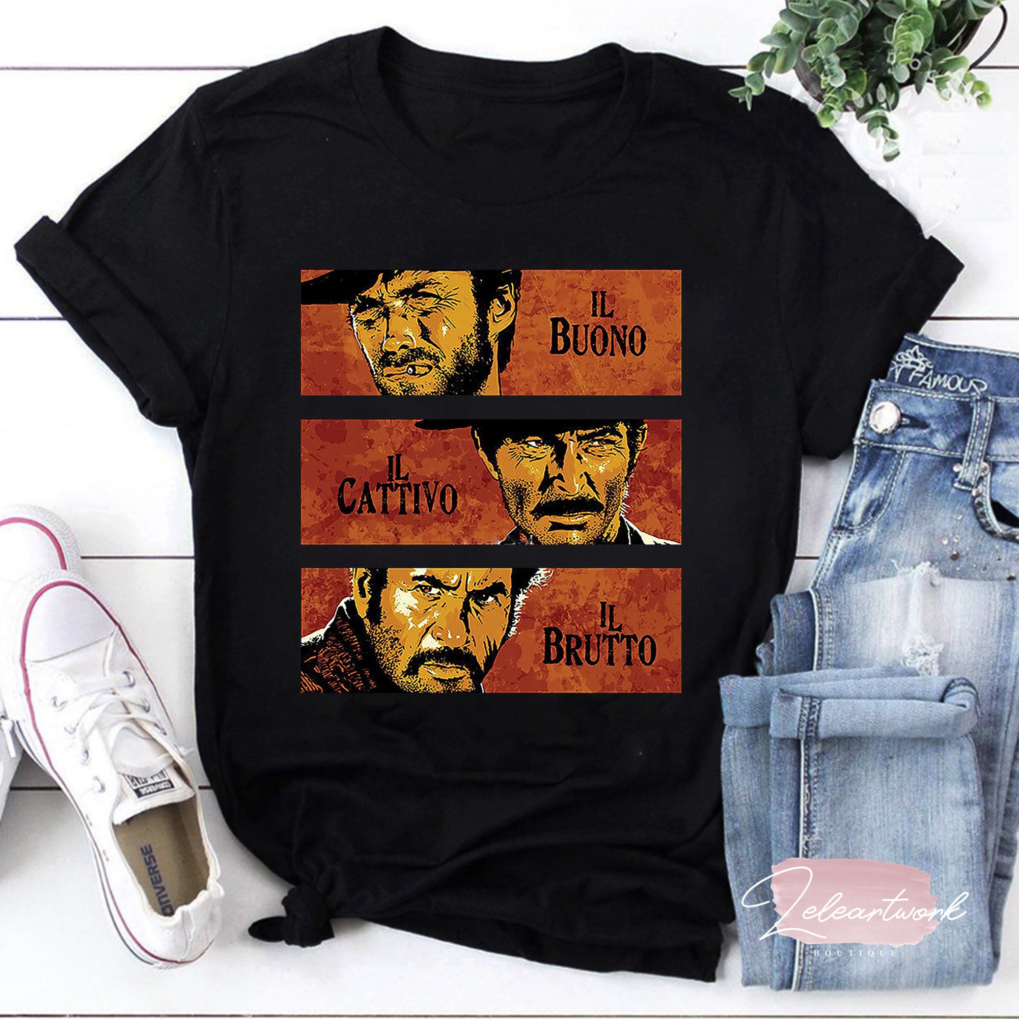 The Good the Bad and the Ugly Clint Eastwood Movie T-shirt, Clint