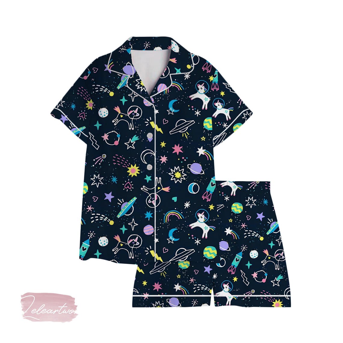Space Magic Set – Cute Cosmic Pajama Shorts | Galaxy Astronaut ...