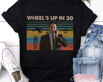 Wheels Up in 30 Vintage Shirt Criminal Lovers Minds Fan Movie T-Shirt, Spencer Reid Shirt, Criminal Minds Shirt
