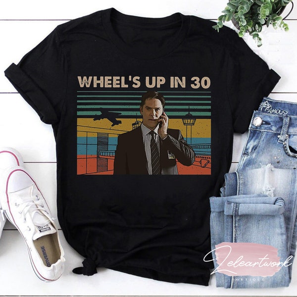 Wheels Up in 30 Vintage Shirt Criminal Lovers Minds Fan Movie T-Shirt, Spencer Reid Shirt, Criminal Minds Shirt