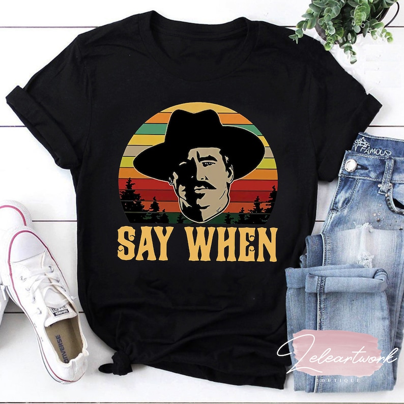 Tombstone Doc Holliday Say When Retro Vintage T-shirt, Doc Holiday ...