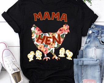 Pollo mamá pollo mamá granjero regalo avícola granjero día de la madre regalos camiseta, mamá gallina camisa de pollo, camisa de pollo, camisa del día de la madre