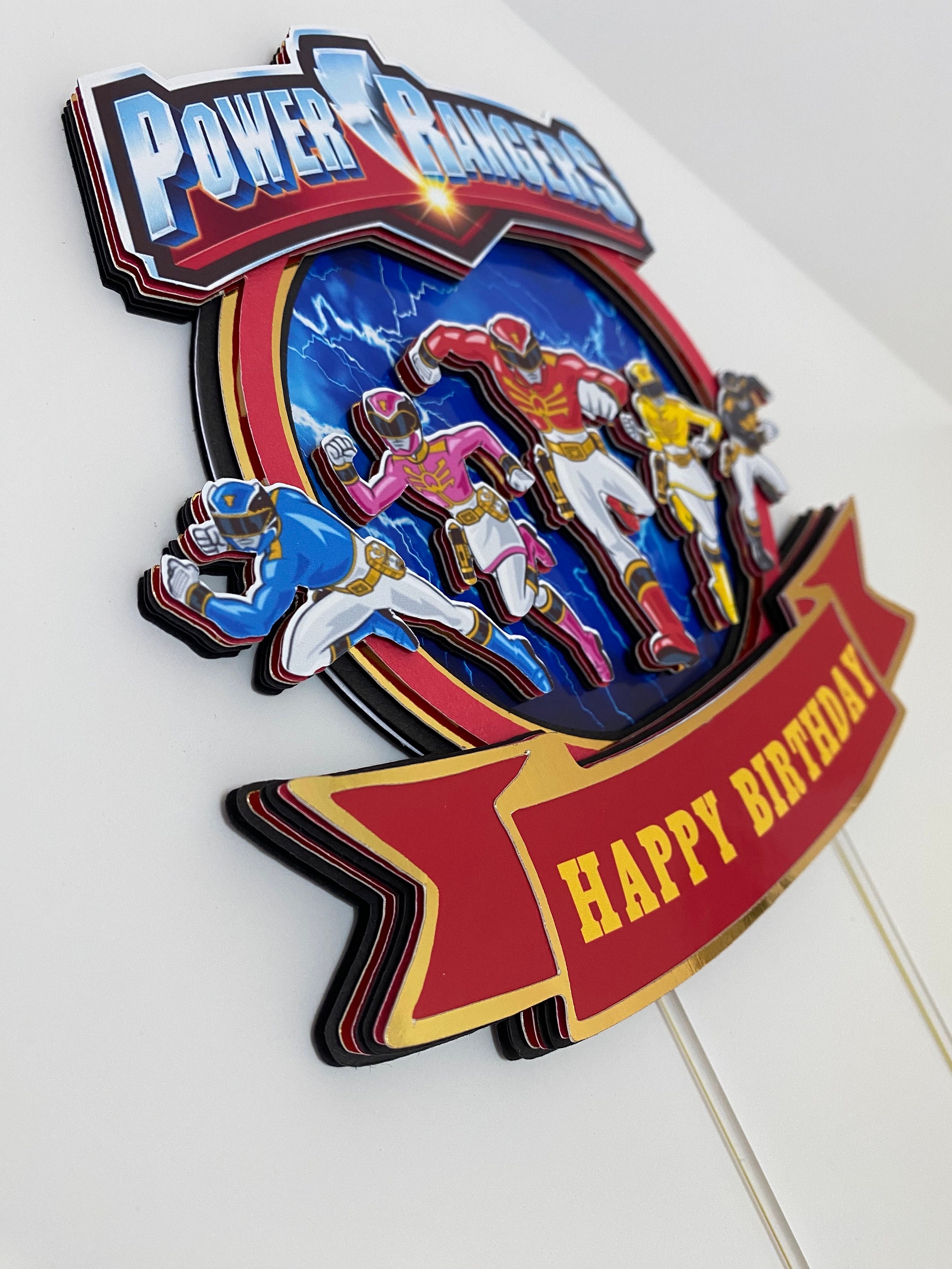 Topper Power Renger 3D Cake Topper | Birthday Gift Idea | Power Ranger Inspired - Etsy Canada