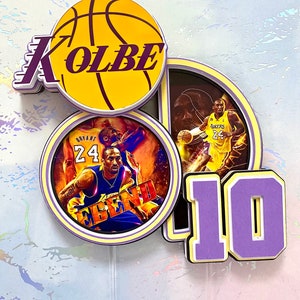 3D Cake Topper | Birthday Gift Idea | Kobe Bryant Lebron James Inspired | Lakers | Basketball | NBA