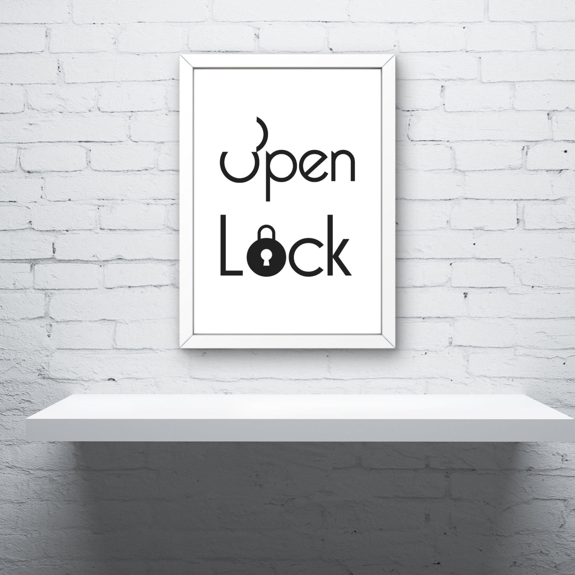 Open Lock Wall Art Quote Wall Art Typographic Wall Art - Etsy
