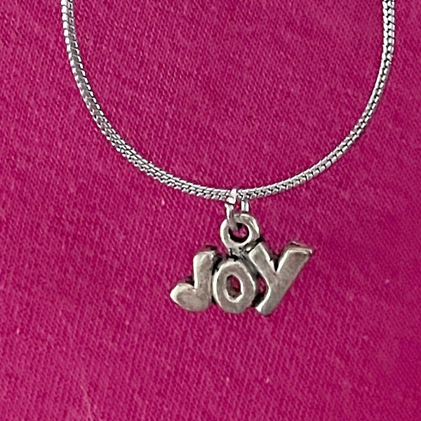 love necklace, joy necklace, hope necklace, dainty necklace, happy jewelry, mantra necklace, gift for daughter, gift for stressed out friend