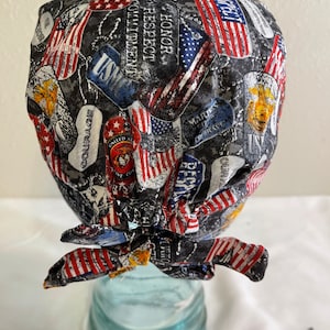 Mens surgical scrub hat, Marines, military
