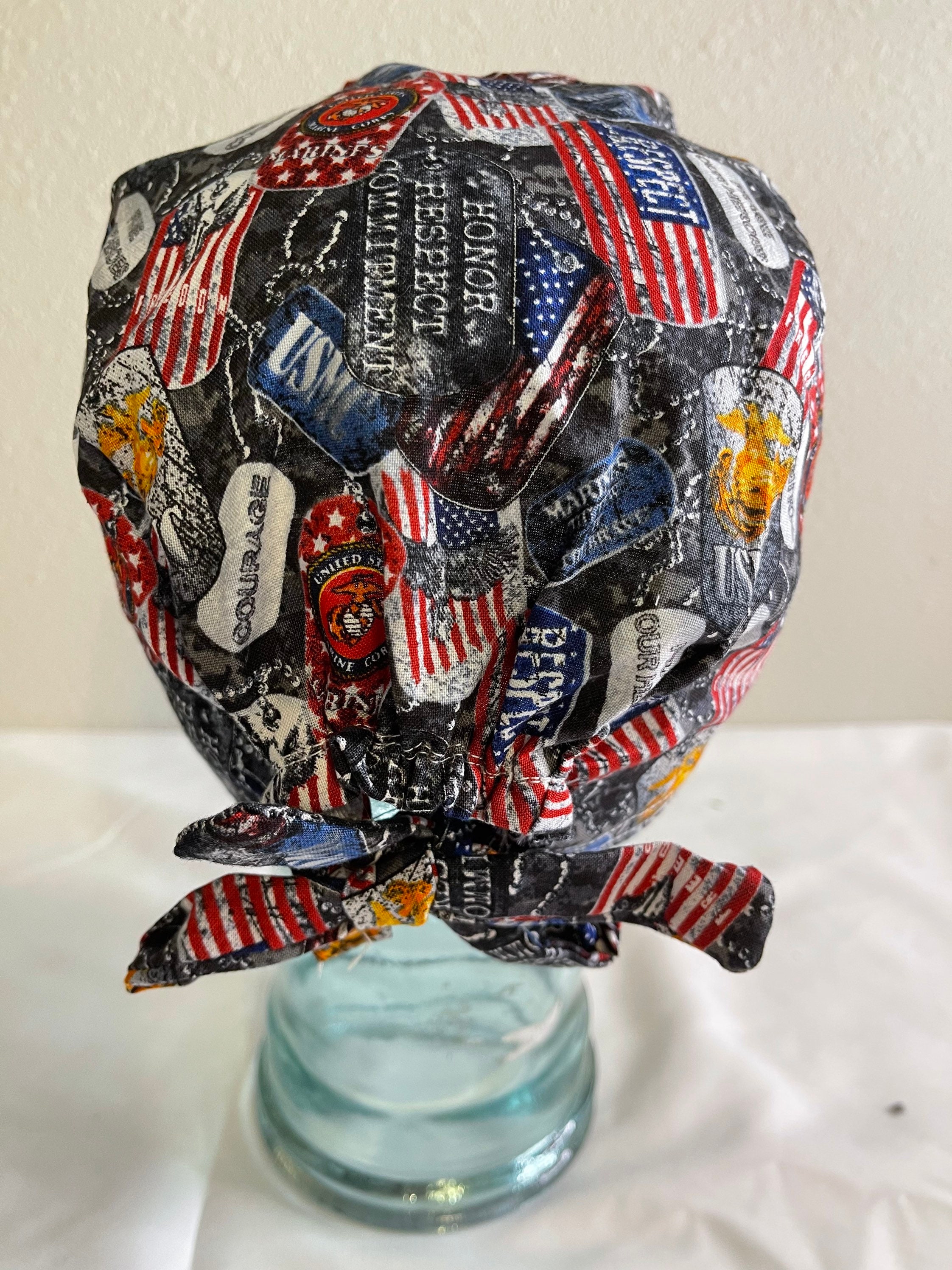 Mens surgical scrub hat, Marines, military